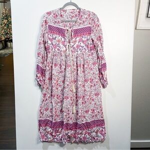 R.Vivimos Floral MIDI Dress Sz4/6